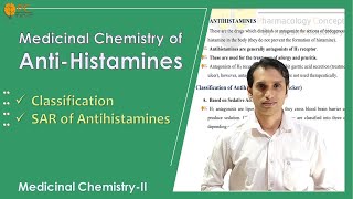 Medicinal Chemistry of Antihistamines Part 1 Classification and Structure Activity Relationship [upl. by Kelsy432]