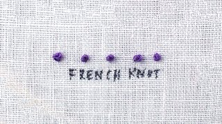 How to do a French Knot [upl. by Yrdnal]