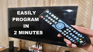 How to Program RCA Universal Remote CRCRN04GR with TV DVD VCR or Satellite Box [upl. by Ahsini]