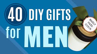 40 DIY Gifts for Men  Creative Gift Ideas to Make for Guys [upl. by Marjory]