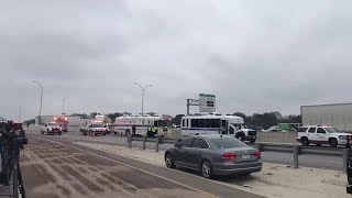 Video shows massive I35W pileup near downtown Fort Worth that killed five people [upl. by Iorgo]