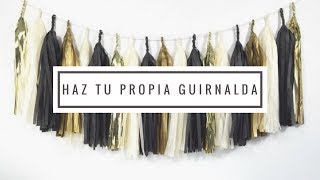 Como hacer guirnaldas o festones de papel I DIY paper tassel garland [upl. by Wang]