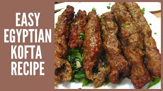 Egyptian Beef Kofta Recipe  Kabobs  MeatballsAuthentic [upl. by Courcy562]