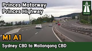 Driving from the Sydney CBD to Wollongong 4K  Princes HighwayMotorway [upl. by Scevo]