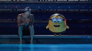 The Minions interrupt Caeleb Dressels Olympic training  NBC Sports [upl. by Tterrab]