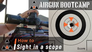 HowTo Sight In A Scope  Airgun Bootcamp [upl. by Herv]