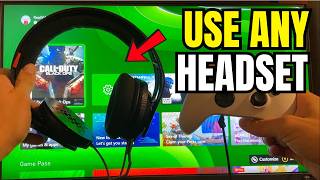 Xbox Series XS How to UseConnect Any Wired Gaming Headset to Controller Tutorial Easy [upl. by Suivatnod903]