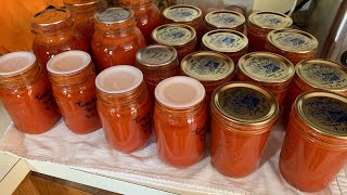 Canning homemade tomato soup from garden tomatoes [upl. by Lambert77]