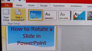 How to Rotate a slide in PowerPoint [upl. by Radnaskela]