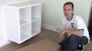 Ikea EXPEDIT  KALLAX shelf  how to assemble and wall mount bookcase [upl. by Richma]