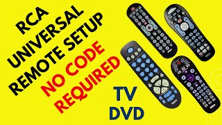 How to program an RCA universal remote control to TV no code required [upl. by Calvinna]