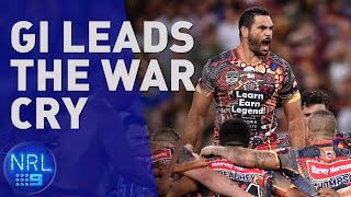 GI leads the Indigenous War Cry  NRL on Nine [upl. by Dalury238]