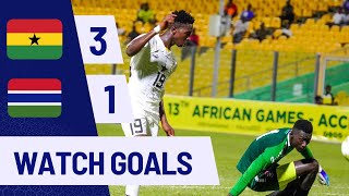 GHANA VS GAMBIA31ALL AFRICA GAMESGOALSampHIGHLIGHTS [upl. by Grube70]