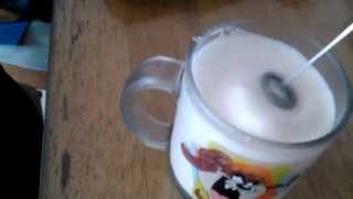 Aerolatte Review Frothing Cold Milk In Under 1 Minute [upl. by Ruhtra]