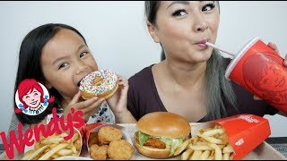 Wendys Spicy Chicken Burger Nugget Meal  Mukbang NE Lets Eat [upl. by Haleigh]