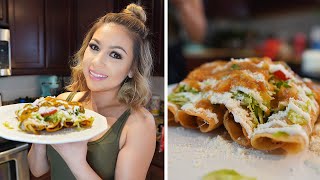 CHICKEN ROLLED TACOS  CRISPY TAQUITOS WITH SALSA [upl. by Ahsaenat]